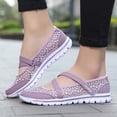 thumbnail image 2 of ibiyuan Orthopedic Walking Shoes for Women Adjustable Upper Wide Walking Shoes for Women Mesh Knitted Platform Non- Womens Platform Sneakers Lightweight Hands-Free Mary Jane Flats Pull-On Shoes, 2 of 9