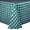 Teal & White, variant on Ultimate Textile (2 Pack) 54 x 96-Inch Oval Polyester Gingham Checkered Tablecloth - for Picnic, Outdoor or Indoor Party use, Teal and White