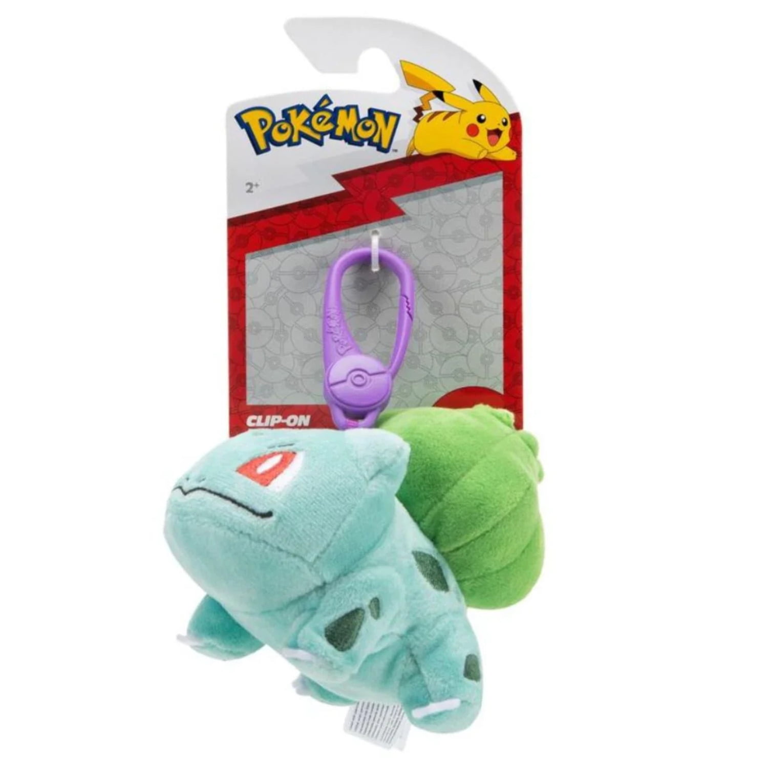 Pokemon Bulbasaur Clip-On Plush - 3.5-Inch Travel Ready Plush with Plastic Clip