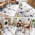 thumbnail image 5 of Area Rugs for Living Room Bedroom, Navy Blue Flowers 4'x6' Rug Washable Carpet Runner Indoor Outdoor, Spring Floral Elegant Pastoral Watercolor Non Slip Accent Floor Mats Rug for Kitchen, Office, 5 of 8