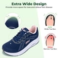 thumbnail image 4 of AOV Wide Toe Box Shoes Women Arch Support Walking Shoes for Plantar Fasciitis Orthotic Tennis Sneakers BluePink Size 8, 4 of 8