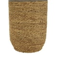 thumbnail image 4 of DecMode 32" Handmade Ribbed Brown Seagrass Vase with Coiled Seagrass Base, 4 of 9