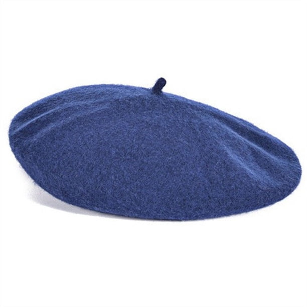 Boinas de pintor de color liso para mujer y para invierno, gorro cálido para mujer