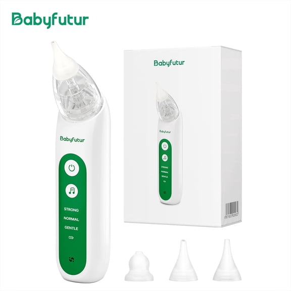 Babyfutur Electric Nasal Aspirator with Adjustable Suction, USB Rechargeable Nose Cleaner for Newborns, Infants and Toddlers