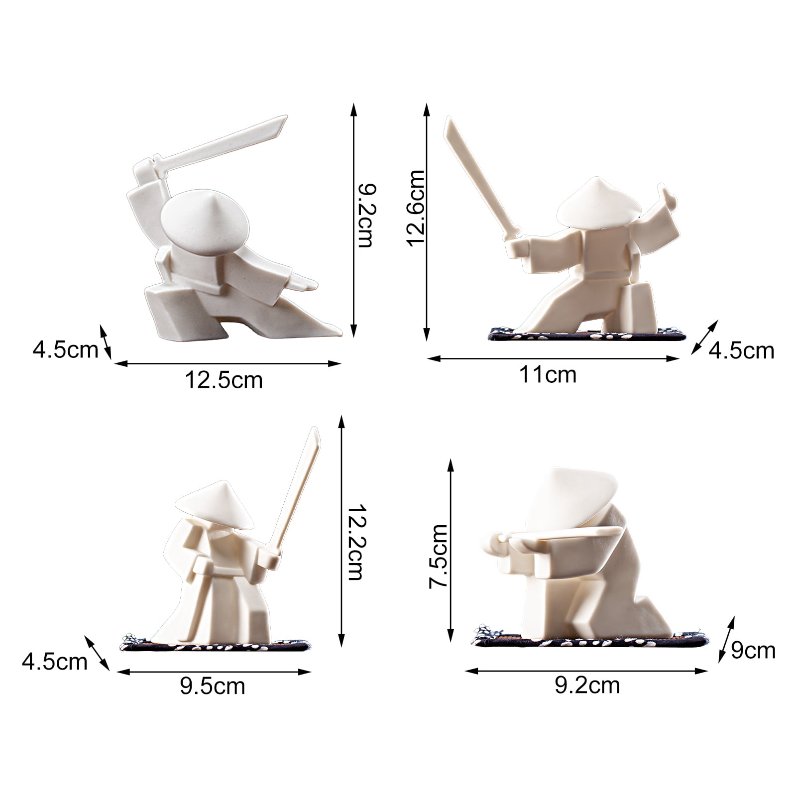 Deyuer Incense Stick Burner Unique Delicate White Porcelain Chinese Ceramic Samurai Censer Holder Home Decor for Home,B Green