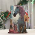thumbnail image 5 of Naloa Flower White Horse (2) Drawstring Christmas Bags, 3D Xmas Gift Bags, Christmas Wrapping Bags, Xmas Goodie Bags, Treat Pouch Bags, Party Favor Bags-Medium, 5 of 9