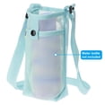 thumbnail image 4 of REGALWOVEN Water Bottle Bag, Mesh Portable Holder Adjustable Strap for Hiking and Camping Blue, 4 of 6