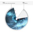 thumbnail image 5 of Christmas Tree Skirt, Icy Glowing Winter Moose Christmas Tree Decorations Indoor, Tree Skirts Mat With Tassel Trim for Halloween New Year Holiday Christmas Party Decor 30 Inches, 5 of 7