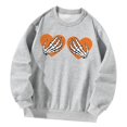 thumbnail image 4 of Sudadera para mujer Casual de moda con estampado gráfico de manga larga y cuello redondo S, 4 of 8