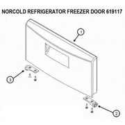 Norcold N6D-619117 Refrigerator Freezer Door Assembly