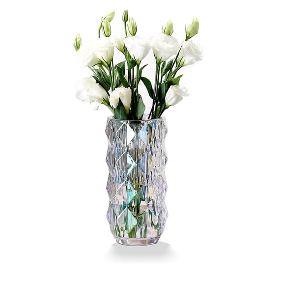 Rxcvkmw Glass vase, Crystal Glass vase, vase, Dry vase (Amber)