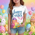 thumbnail image 2 of mgoYE Girl Tshirt 4t Girl Tshirt Size 10-12 Easter Day Gift Shirts for Toddler Boy Girl Bunny Short Sleeve Tshirt Kids Tee Tops(White,2-3 Years), 2 of 6