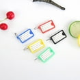 thumbnail image 2 of 100PCS Plastic Key Tags, with Label Window ID Name and Split Ring Key Ring Keychain, 5 Colors Type-2, 2 of 5