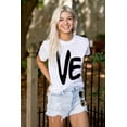 thumbnail image 3 of Love Matching Set Engagement Photos Plus Size Crewneck Graphic Tee Shirt Brisco Brands 5X, 3 of 5