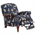 thumbnail image 5 of Bowery Hill Happy Dog Fabric Recliner with Two Matching Pillows in Navy Blue, 5 of 9