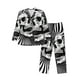 thumbnail image 1 of Balery Psychedelic Skull Illusion Art Pijama para Hombre de Dos Piezas con Manga Larga, Conjunto de Dormir y Descanso Suave con Bolsillos-X-Large, 1 of 1