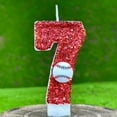 thumbnail image 4 of Baseball Birthday Candle 9th Baseball Cake Topper Decor Nine Year Candles Red Glitter Number 9 For Cupcake Topper Decorations Birthday Party Kids Adults, Usupdd 2025 Baseball Birthday Candle, 4 of 4
