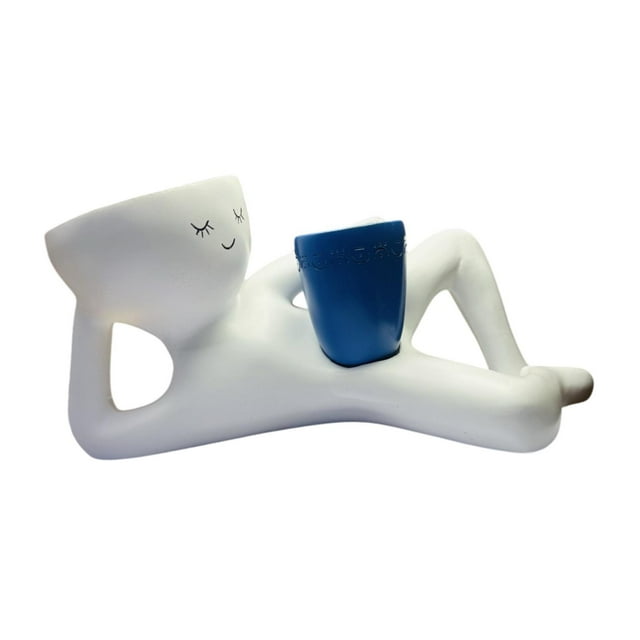 Ornamento de plantador de perezosos Práctico, regalo único decorativo, contenedor de plantas de maceta de flores de resina para balcón de