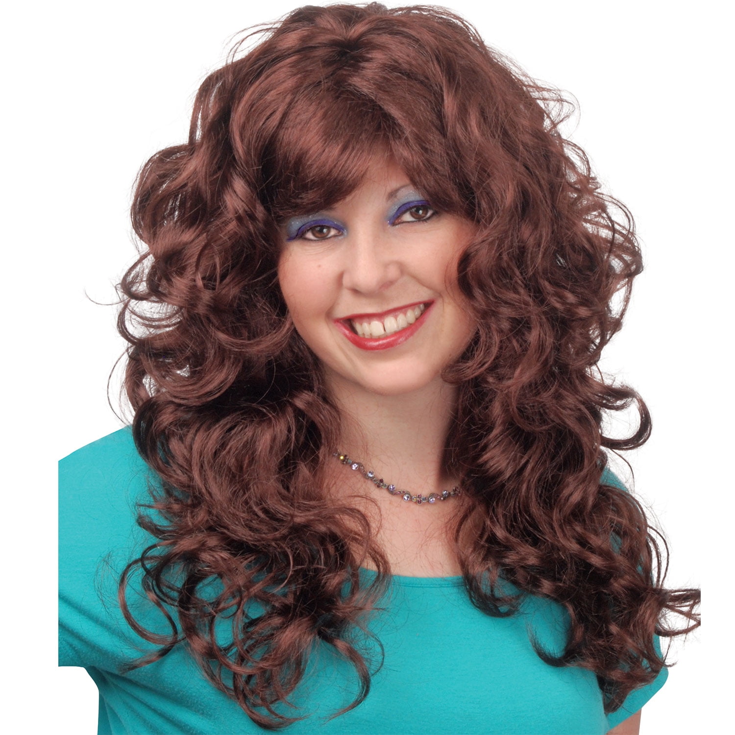 Loftus Luscious Lady Long Sexy Bombshell Wig, Brown, OneSize