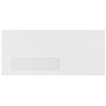 JAM Paper No. 10 Business Commercial Window Envelopes, 4 1/8 x 9 1/2, White, 25/Pack