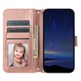 thumbnail image 3 of Dteck Flip Case for Samsung Galaxy S25, Shockproof PU Leather Wallet Pocket Card Holder Magnetic Closure Anti Scratch Kickstand Cover with Crossbody Shoulder Strap, Rosegold, 3 of 7