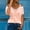 Pink womens tops, variant on Pimelu Summer Tops for Women Tops for Women Cold Shoulder Tops for Women Elegant Lace Trim V Neck Short Sleeve Summer Shirts Ladies Girls Solid Plus Size Tunic Blouses