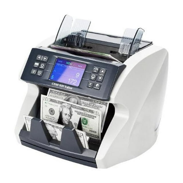 Money Counter Bill Cash Counting Machine With UV/MG/IR/DBL/HLF/CHN Counterfeit Detection Milti Currency Banknote Counter Fake Money Dectecting HS-770 ,User Friendly