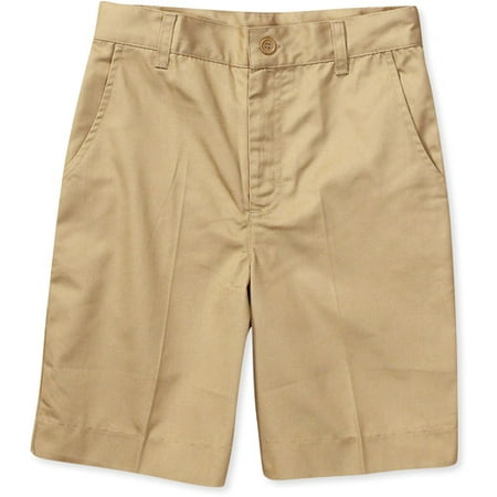 Girls' Durable Twill Flat-Front Bermuda Shorts