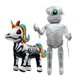 thumbnail image 1 of Set de globos de aluminio 3D para Halloween con forma de momia de pie y esqueleto de unicornio, 1 of 2