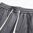 thumbnail image 3 of Mens Pants Cool Ice Silk Casual Pants Draping Drying Pants Straight Tube Paratrooper Pants Long Pants Men Regular Straight Pant Dark Gray 4XL, 3 of 7