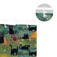 thumbnail image 5 of Yayeee Shower Curtain with Hooks 72"x72" Waterproof Fabric Bathroom Hanging Decor, Floral Black Cats Pattern, 5 of 5