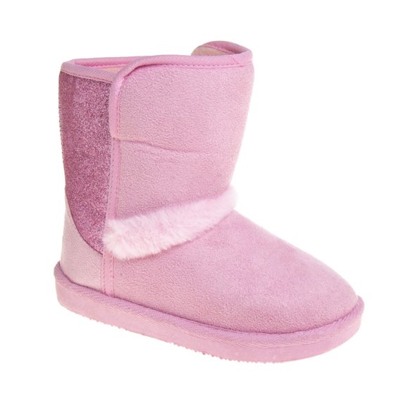 Josmo Little Kids Girls Flat Heel Slip On Winter Boots, Pink, 11