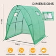 thumbnail image 2 of EAGLE PEAK 5.9' x 5.9' x 6.6' Outdoor Walk-in Tunnel Greenhouse with 2 Zippered Doors, Roll-up Mesh Windows, PE Cover, Green, 2 of 8