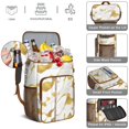 thumbnail image 5 of Travel Cooler Bag - Gold and White Marble Camping Beer Cooler Backpack with Bottle Opener- Waterproof Insulated Picnic Backpacks - Cooler Bag for Beach, 5 of 6