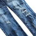 thumbnail image 6 of Jeans for Men Fashion Ripped Small Feet Slim Stretchy Denim Jeans Casual Distressed Street Pants for Men, 6 of 8
