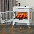 thumbnail image 4 of Estufa eléctrica para chimenea HOMCOM 24 1000W/1500W Blanca, 4 of 9