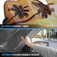 thumbnail image 3 of BDK Golden Sunset Beach Front Windshield Sunshade Accordion Folding Style Auto Shade for Car Truck SUV Van Blocks UV Rays Sun Visor Protector Easy Setup Keeps Your Vehicle Cool - 58 x 27 inches, 3 of 7