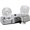 Chrome, variant on Valterra PF212203 Two-Handle 4" Bathroom Faucet - White