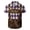 Orange, variant on Oktoberfest Themed Men's Lederhosen Print Shirt, Traditional Plaid Button Down Shirts