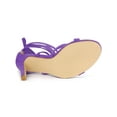 thumbnail image 3 of BLISSFUL STEP Women's Lace Up Heel Stiletto High Heels Sandals Purple 9, 3 of 7
