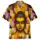 thumbnail image 4 of Camisa hawaiana de Buda para hombres y mujeres, blusa playera con estampado 3D de budismo, camisas de manga corta con solapa de gran tamaño y botones para verano, 4 of 5