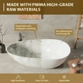 thumbnail image 6 of 67"Solid Surface Freestanding Bathtub, Contemporary Oval Shape Soaking Tub, Egg Shell Stone Resin Stand Alone Bathtub With Pop-Up Drain and Overflow, Cupc Certified,Matte White, 6 of 8