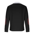 thumbnail image 6 of Quarter Zip Pullover Womens Faux-fur Lapel Collar Sweater Colorblock Sweatshirt Loose Casual Long Sleeve Tops (XL, Black), 6 of 8