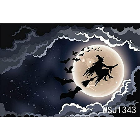 Image of MOHome 7x5ft Witch Appeard Halloween Photo Backdrop Studio Photography Backdrop Background Studio Props