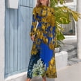 thumbnail image 3 of Robe Longue Dorée à Bleue Robe d'Été Femmes 2024 Robes Longues pour Femmes 2024 Robe d'Été Quotidienne, 3 of 4
