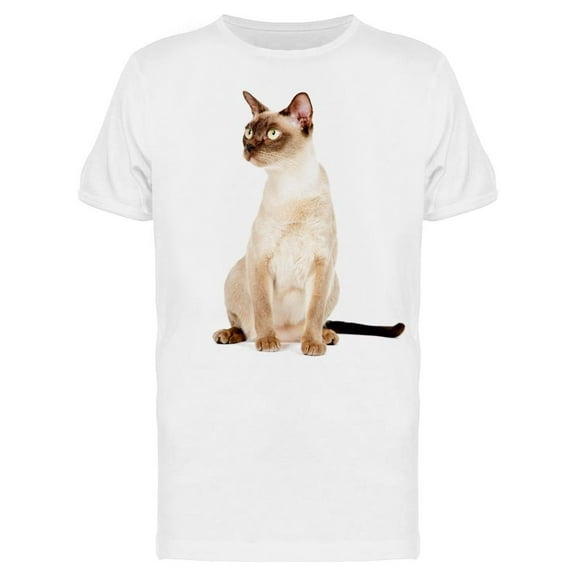 Burmese Cat W/turned Head T-Shirt Men -Image by Shutterstock, Male Small