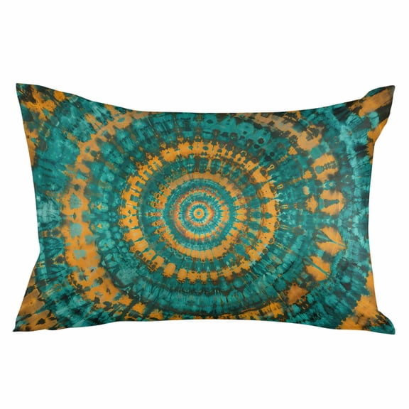Teal Orange Throw Pillow Cover 20 x 36 Inch Decorative Pillow Cover Ethnic Modern Abstract Geometric Lumbar Pillowcase Seasonal Rectangle Cushion Case for Couch Sofa Bed Living Room