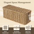 thumbnail image 3 of Natural L Rattan Style Cable Management Box, 3 of 7
