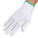 thumbnail image 4 of 3 pares Guantes de trabajo de algodón de punto de Dedo completo muñeca elástica verde blanco., 4 of 4