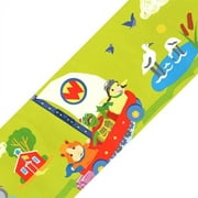 Brewster Home Fashions 12441802 Wonder Pets Animals Green Wallpaper Accent Border Roll